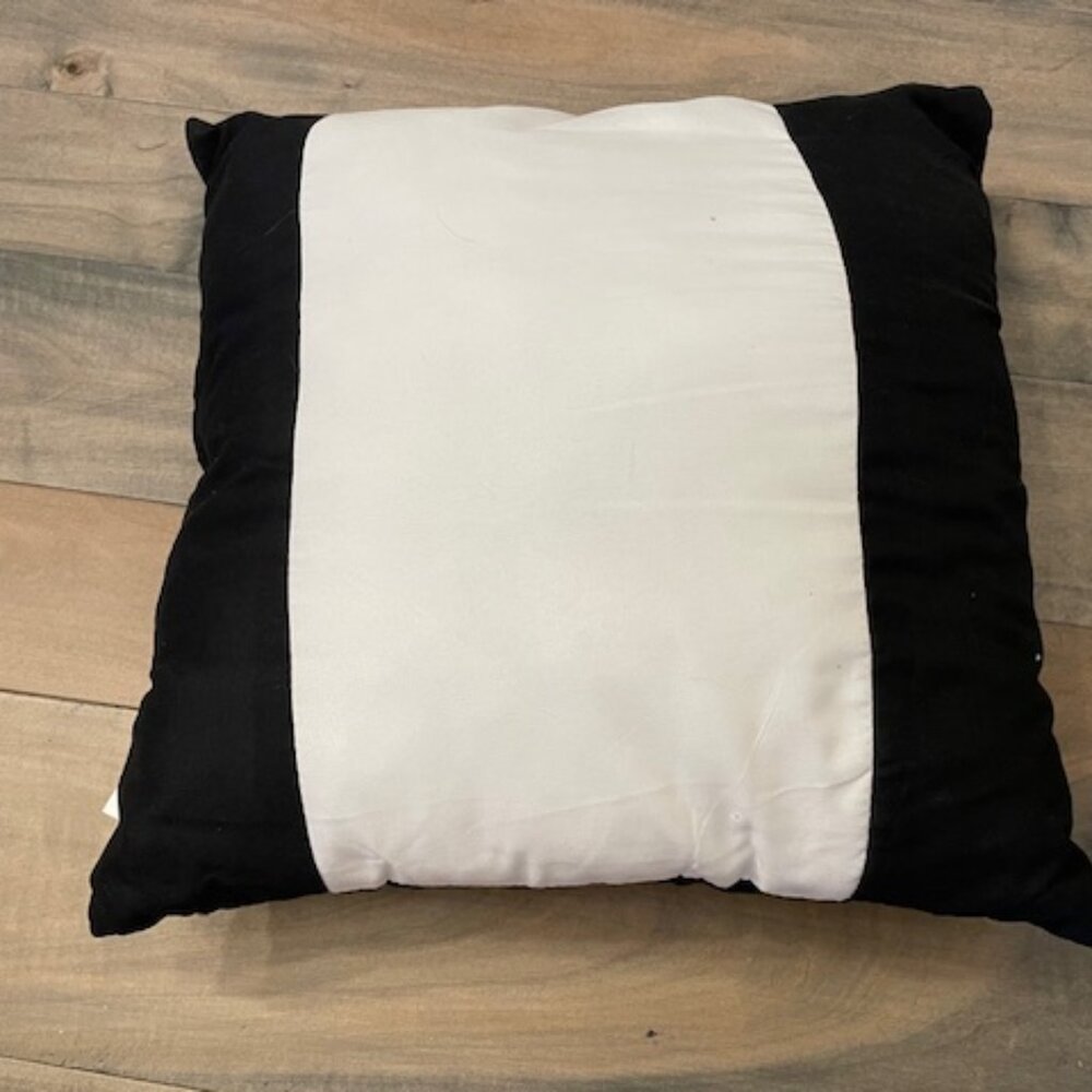Black & White Reversible Accent Pillow Black and White 14" x 14" x 6" Polyester